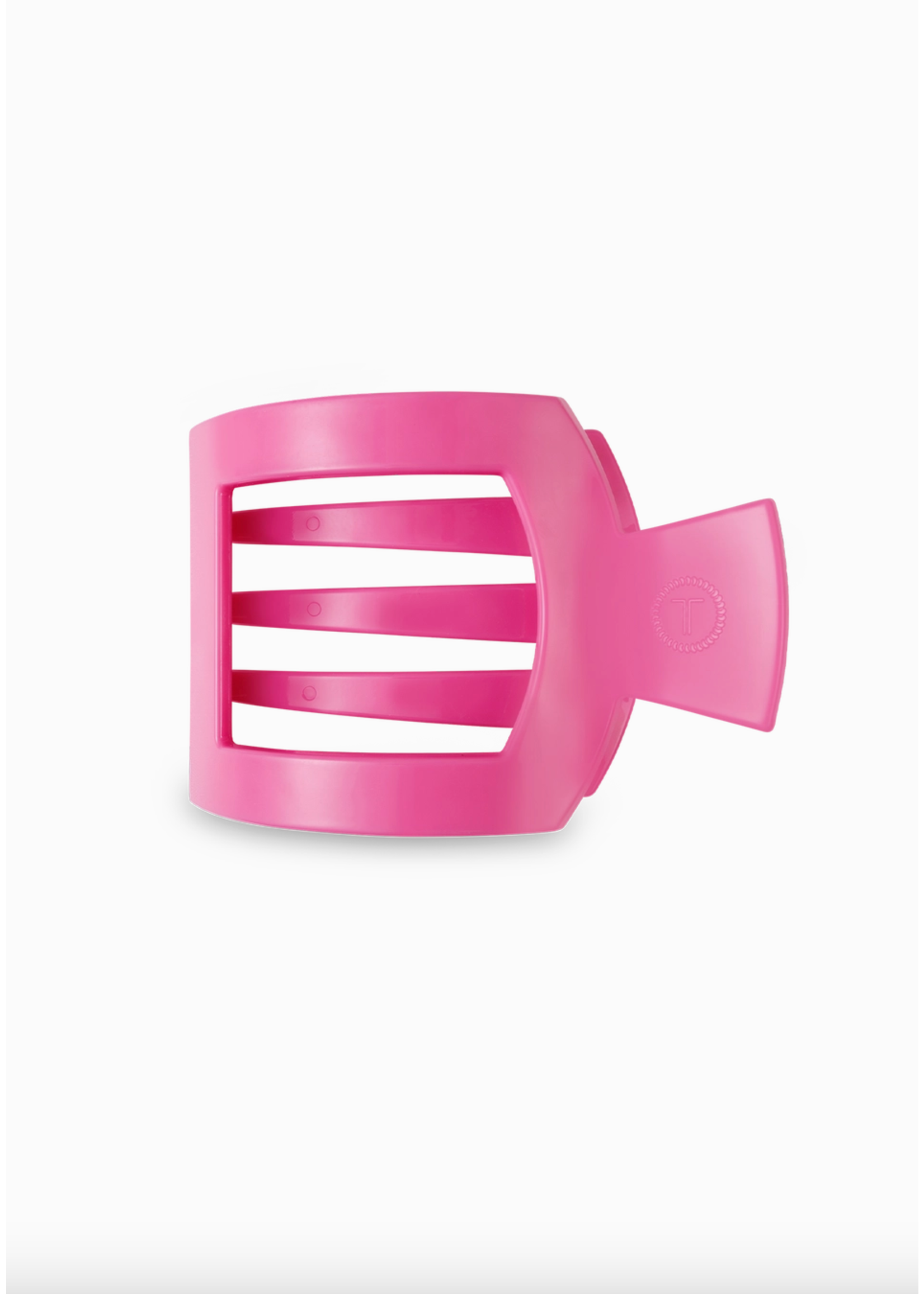 Teleties Teleties Paradise Pink Small Square Flat Clip