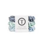 Teleties Teleties Turquoise Large Silk Hair Scrunchie