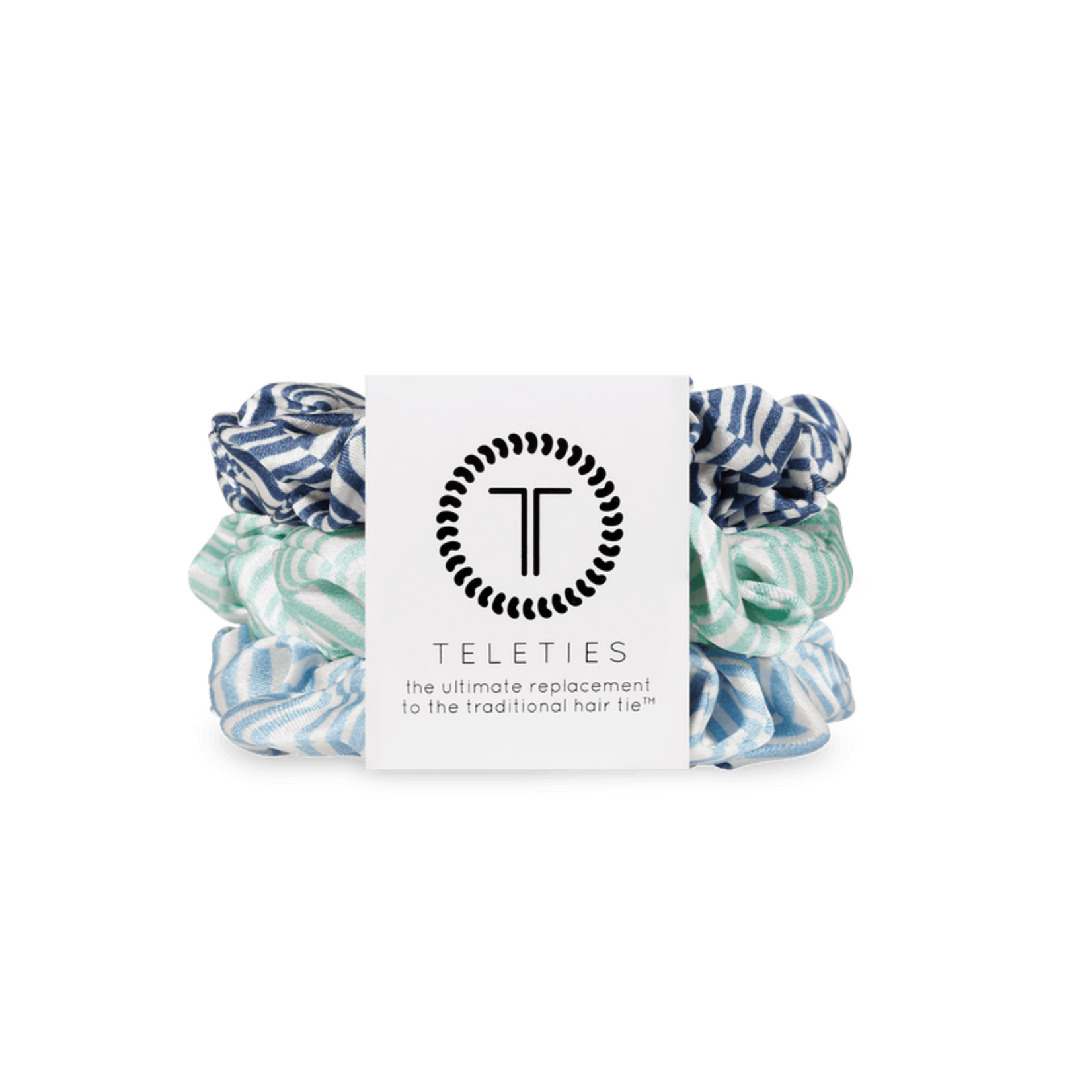 Teleties Teleties Turquoise Large Silk Hair Scrunchie