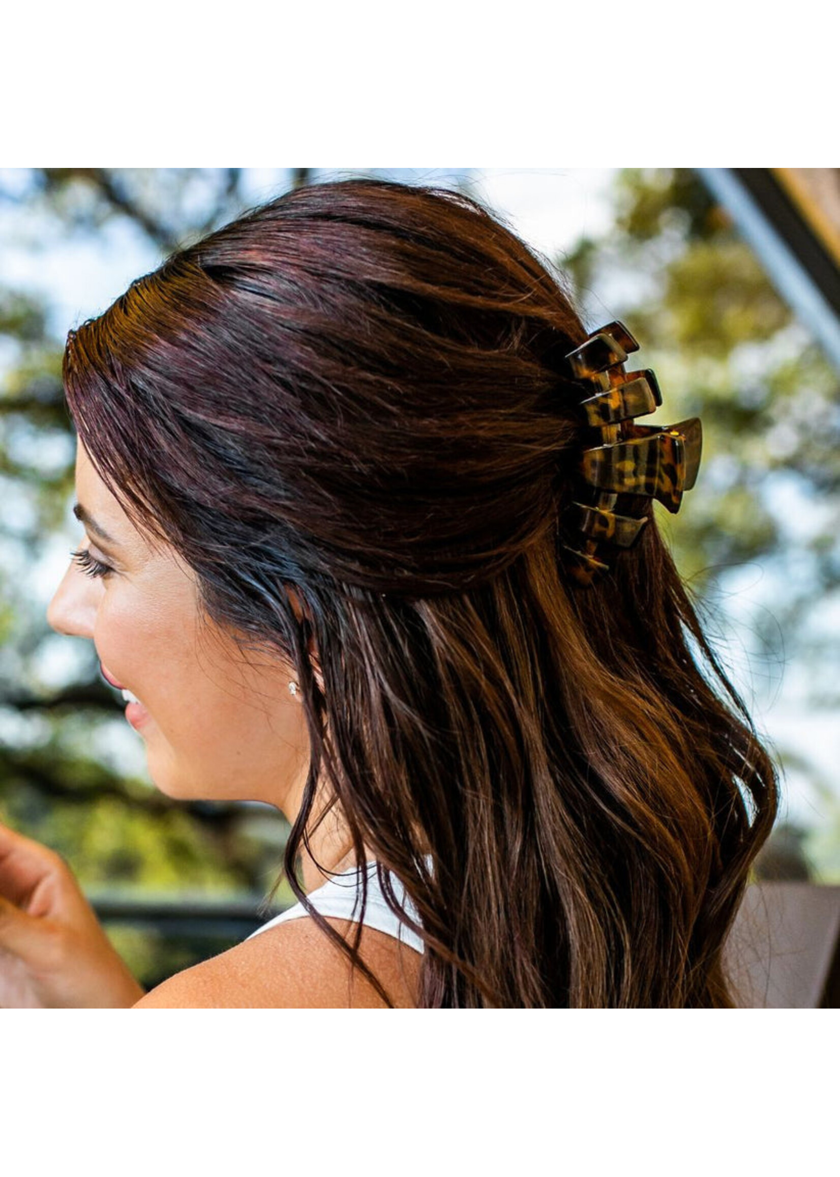 Teleties Teleties Tortise Med Hair Clip