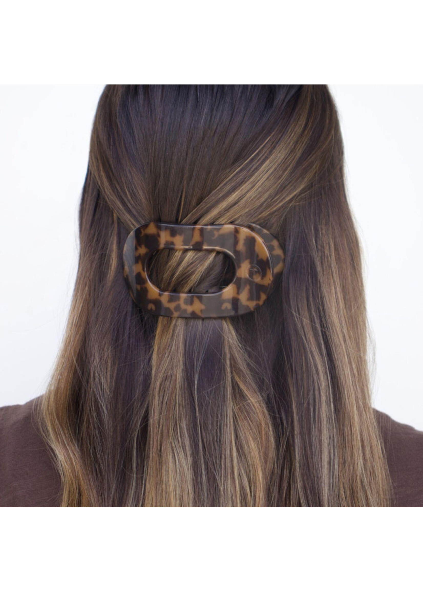 Teleties Teleties Tortise Round Flat Hair Clip