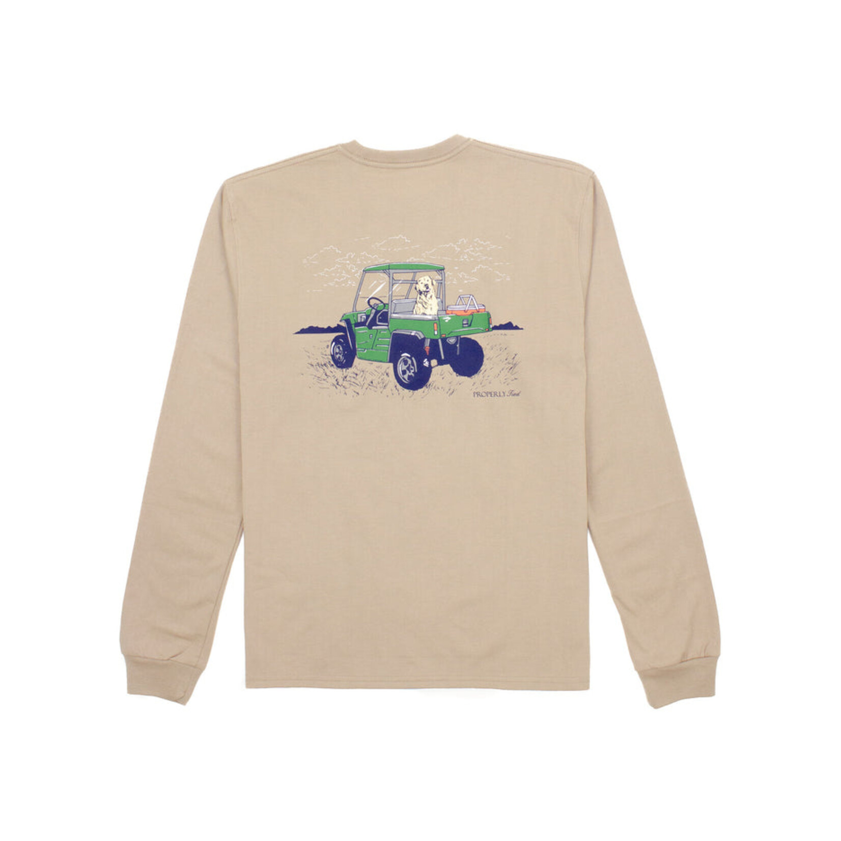 Properly Tied Sand LS Side by Side Tee