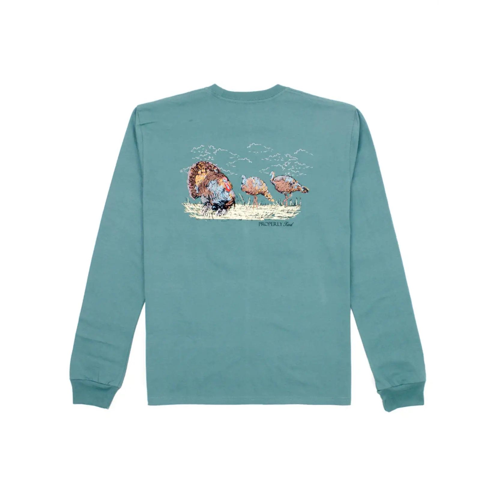 Properly Tied LS Marine Green Turkey Hunt Tee