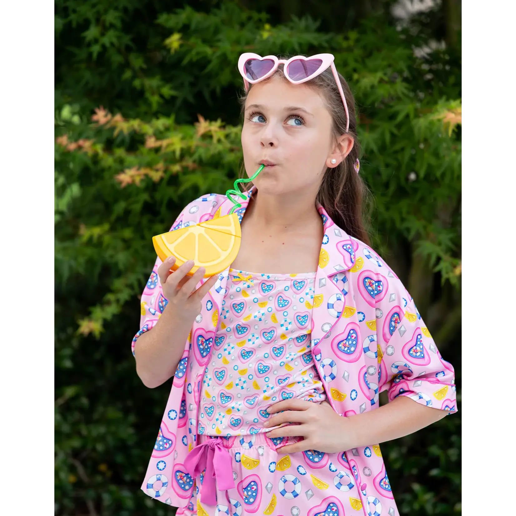 Sunshine Society Sunshine Society Pool Party Silk PJ Set