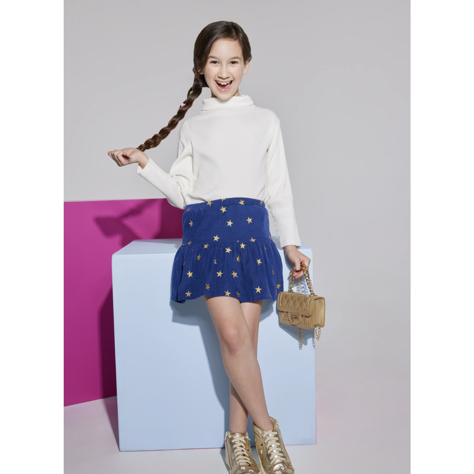 Bisby Bisby Ivory Ribbed Turtleneck