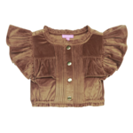 Bisby Bisby Annie Top Brown Faux Suede