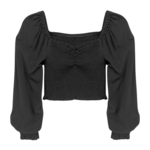Katie J NYC Katie J Chloe Black Long Sleeve Top