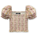 Katie J NYC Katie J Marlee Shabby Floral Stripe Top