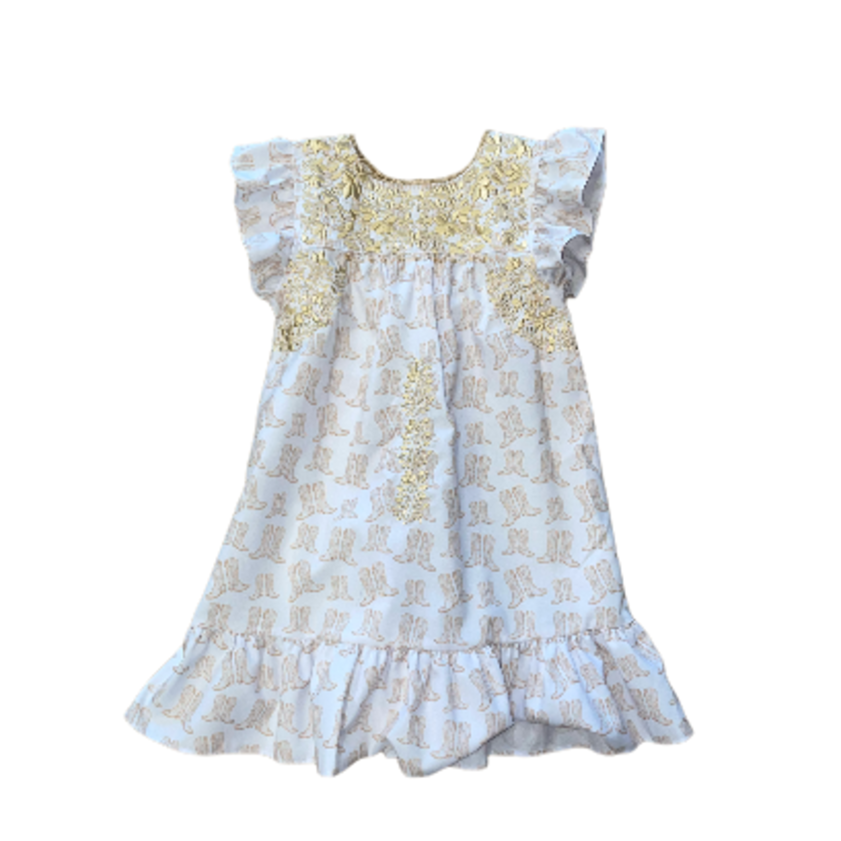 Six Honeybees Six Honeybees Khaki Boot Flutter Dress
