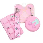 OMG Accessories OMG Quilted Scrunchies Cherry 3 Piece Coin Purse Keychain
