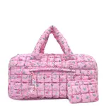 OMG Accessories OMG Quilted Scrunchies Floral Printed  Large Duffle