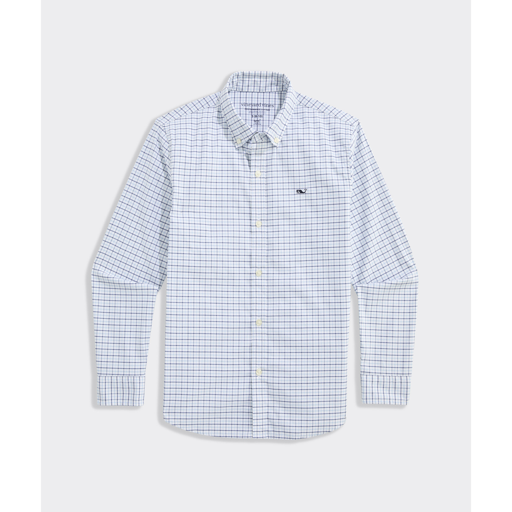 Boys' Performance Cotton Wauwinet Tattersall Shirt Jake Blue