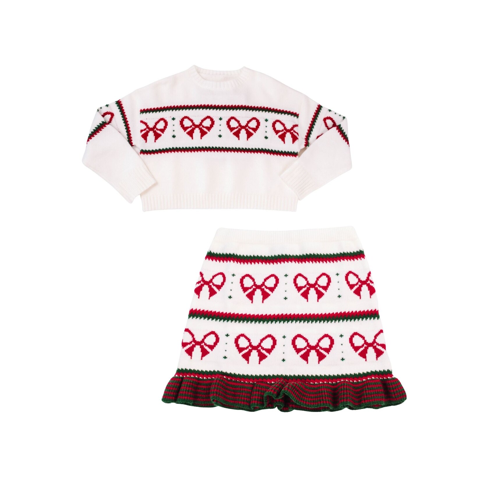J Marie J Marie Red Bow Zoe Sweater Set