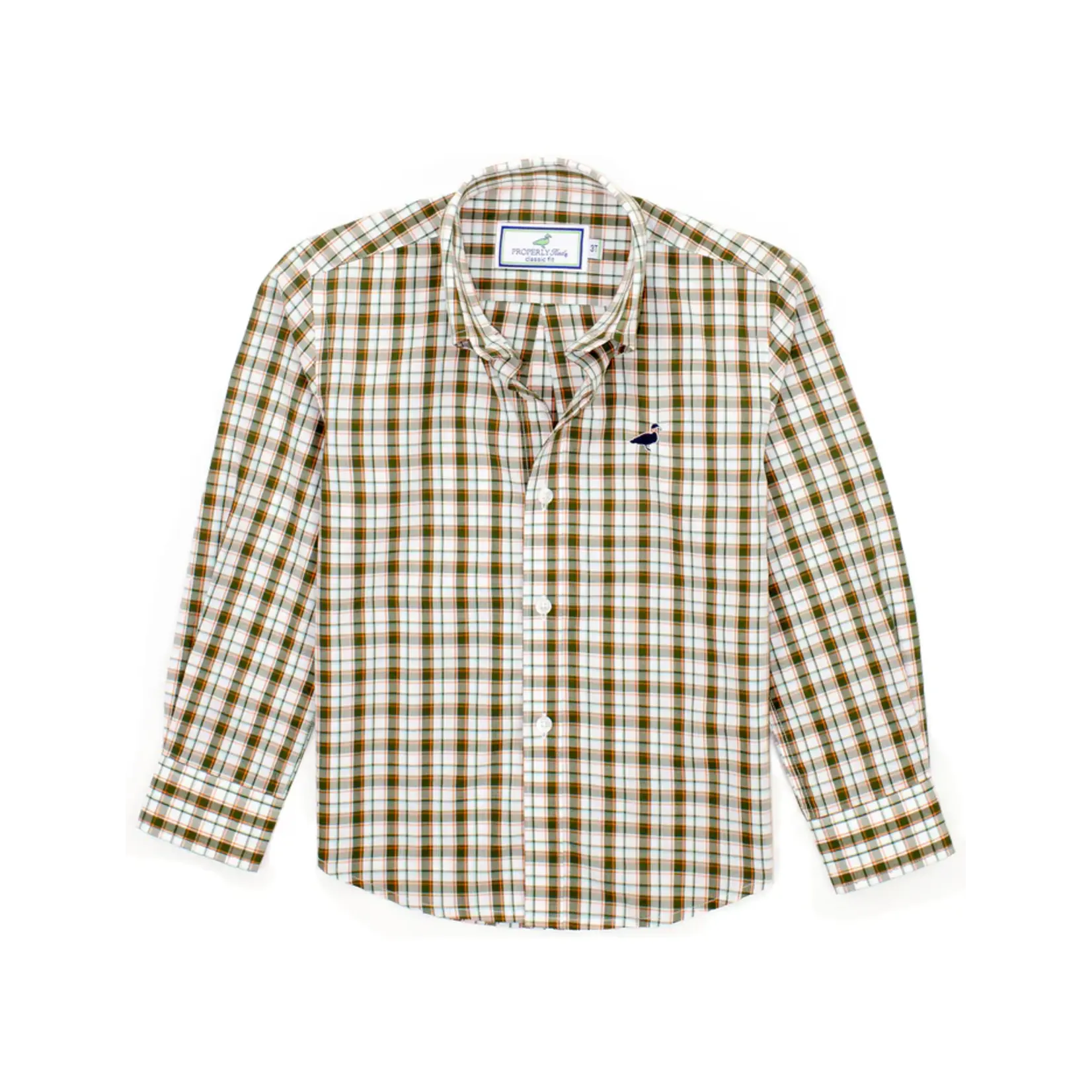 Properly Tied Olive Grove Button Sportshirt