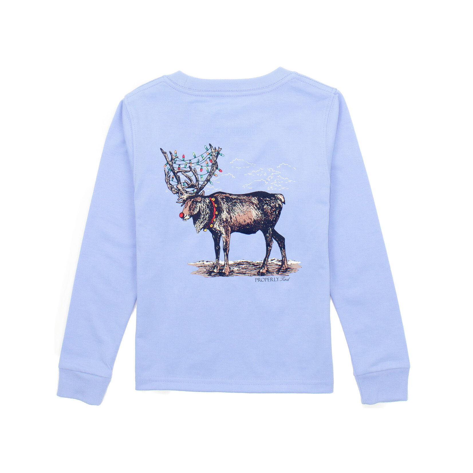 Properly Tied Reindeer LS Light Blue