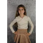 If So If So Beige Criss Cross Sweaer Top