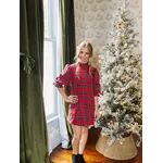 J Marie J Marie Hollin Long Sleeve Plaid Bow Dress