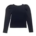 Little Olin Little Olin Navy LS Cotton Top