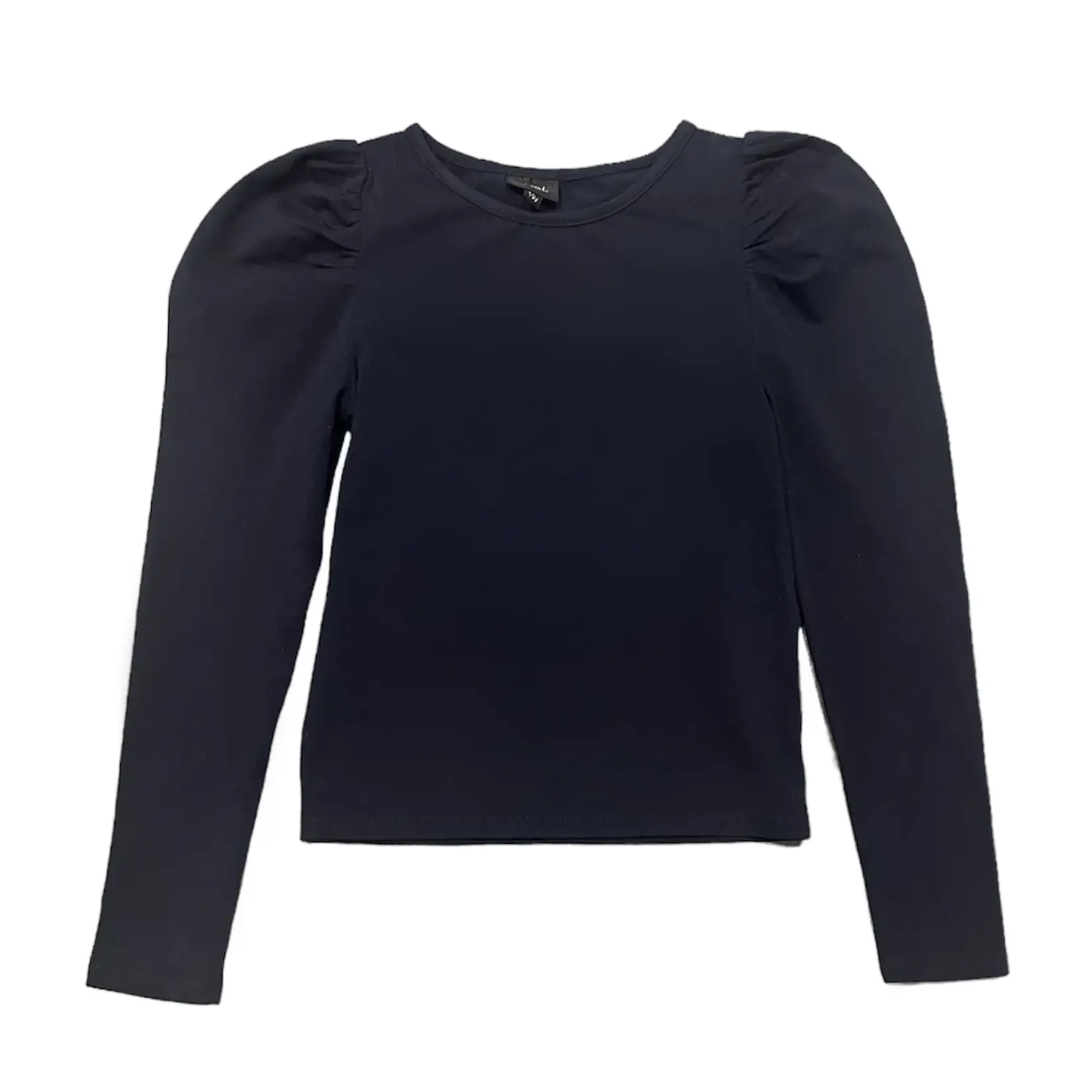 Little Olin Little Olin Navy LS Cotton Top