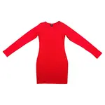 Little Olin Little Olin Red Ribbed Dress