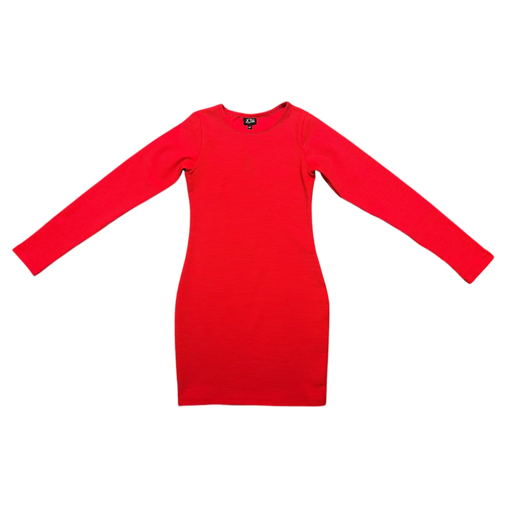 Little Olin Little Olin Red Ribbed Dress