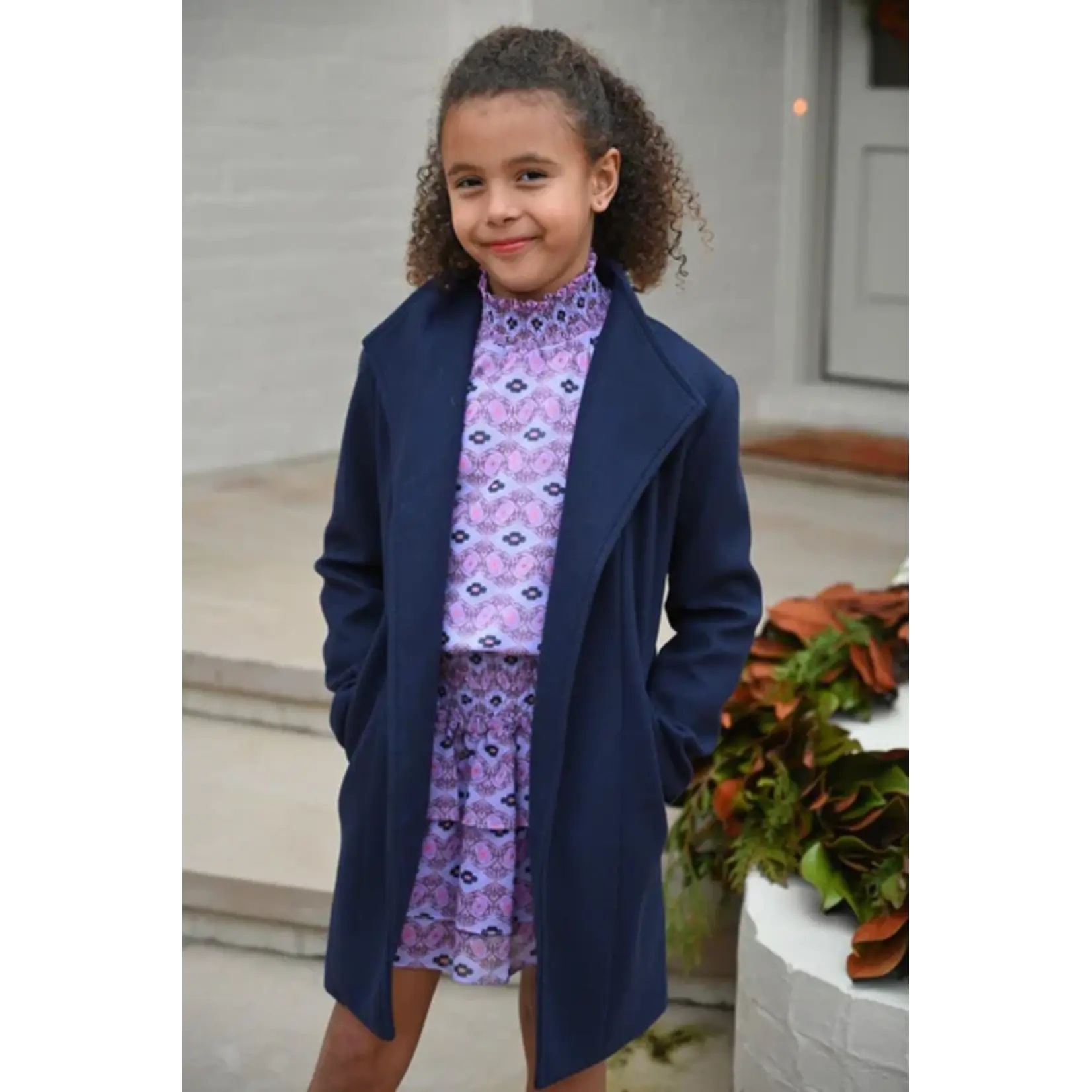 Pleat Collection Pleat Collection Feeney Coat/ Navy