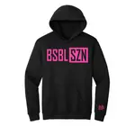 Baller Lifestyle Baller lifestyle Black and Pink Baseball Hoodie