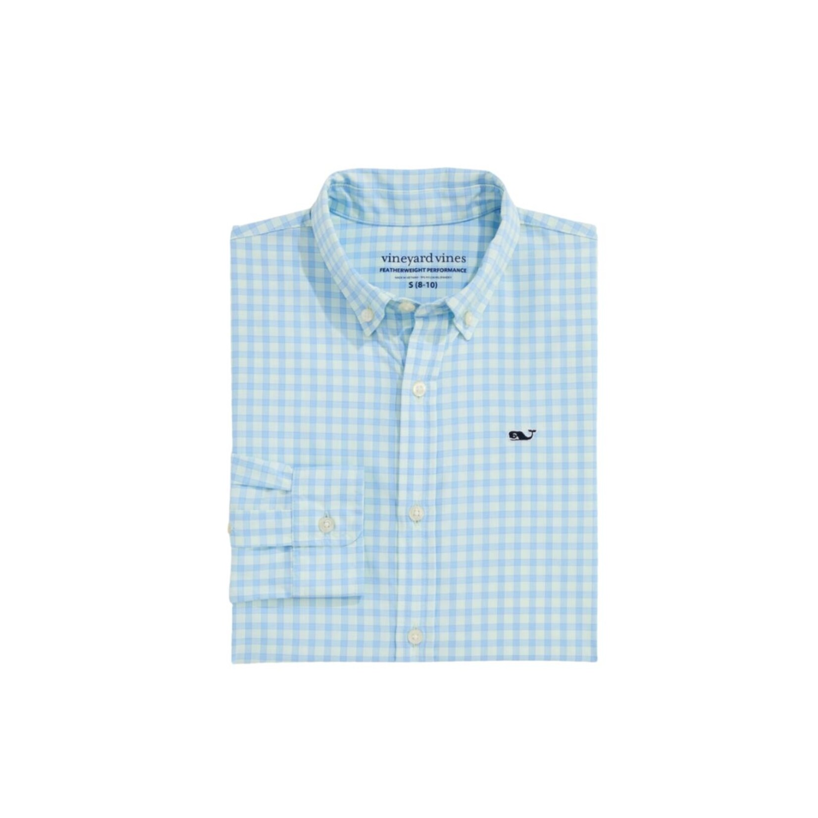 Boys' Lemon Shark Gingham Featherweight Performance Shirt