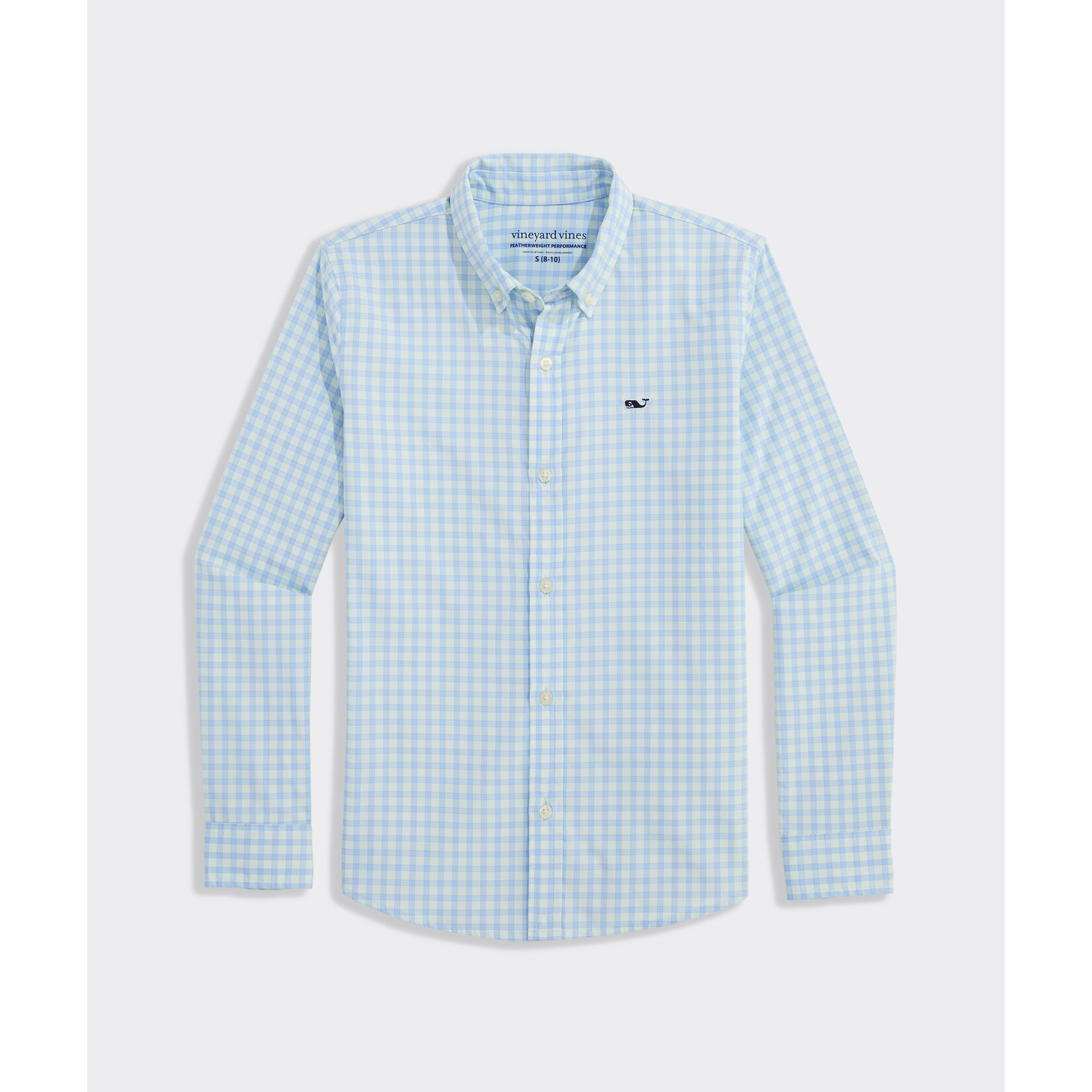Boys' Lemon Shark Gingham Featherweight Performance Shirt