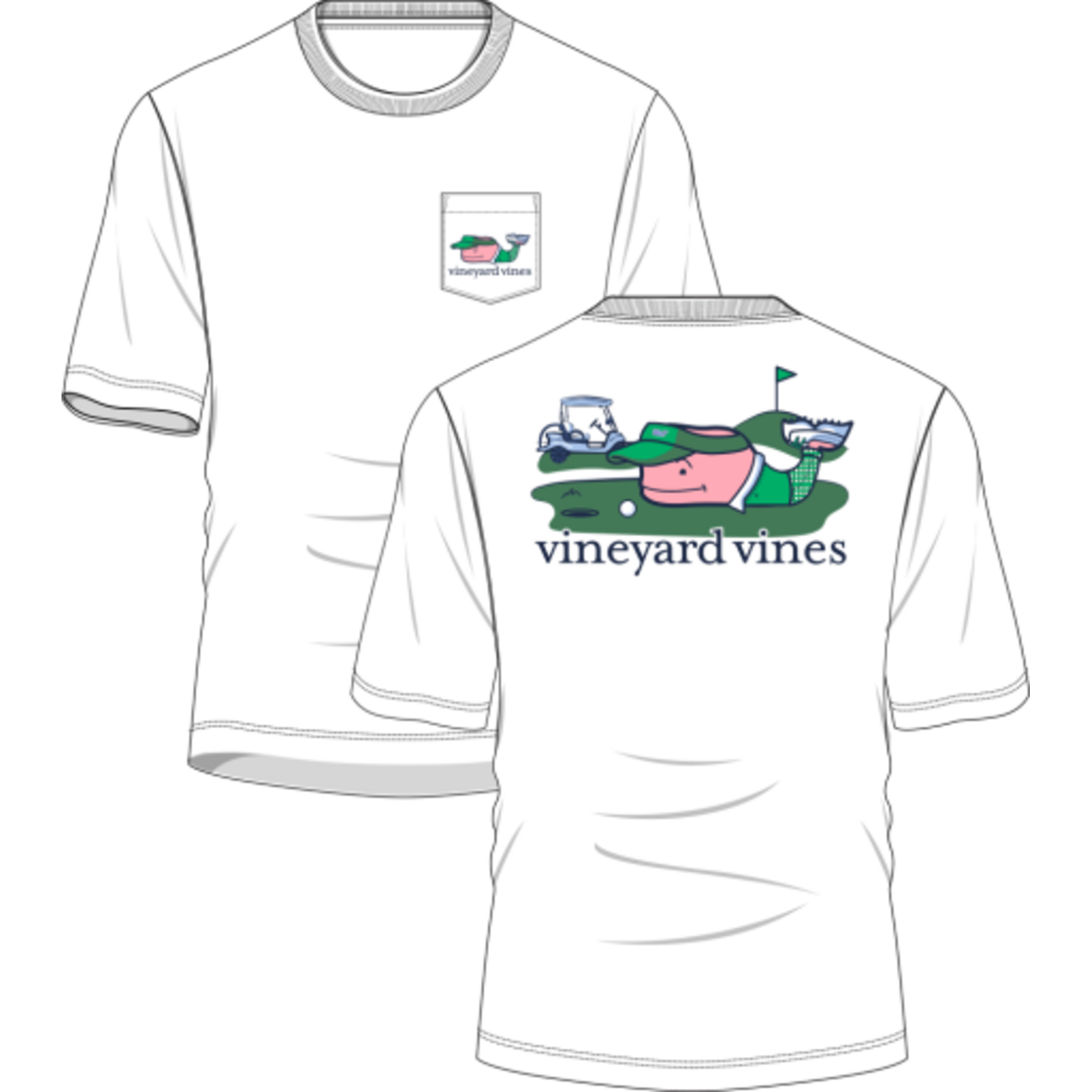 Golfer Whale Short-Sleeve Pocket Tee