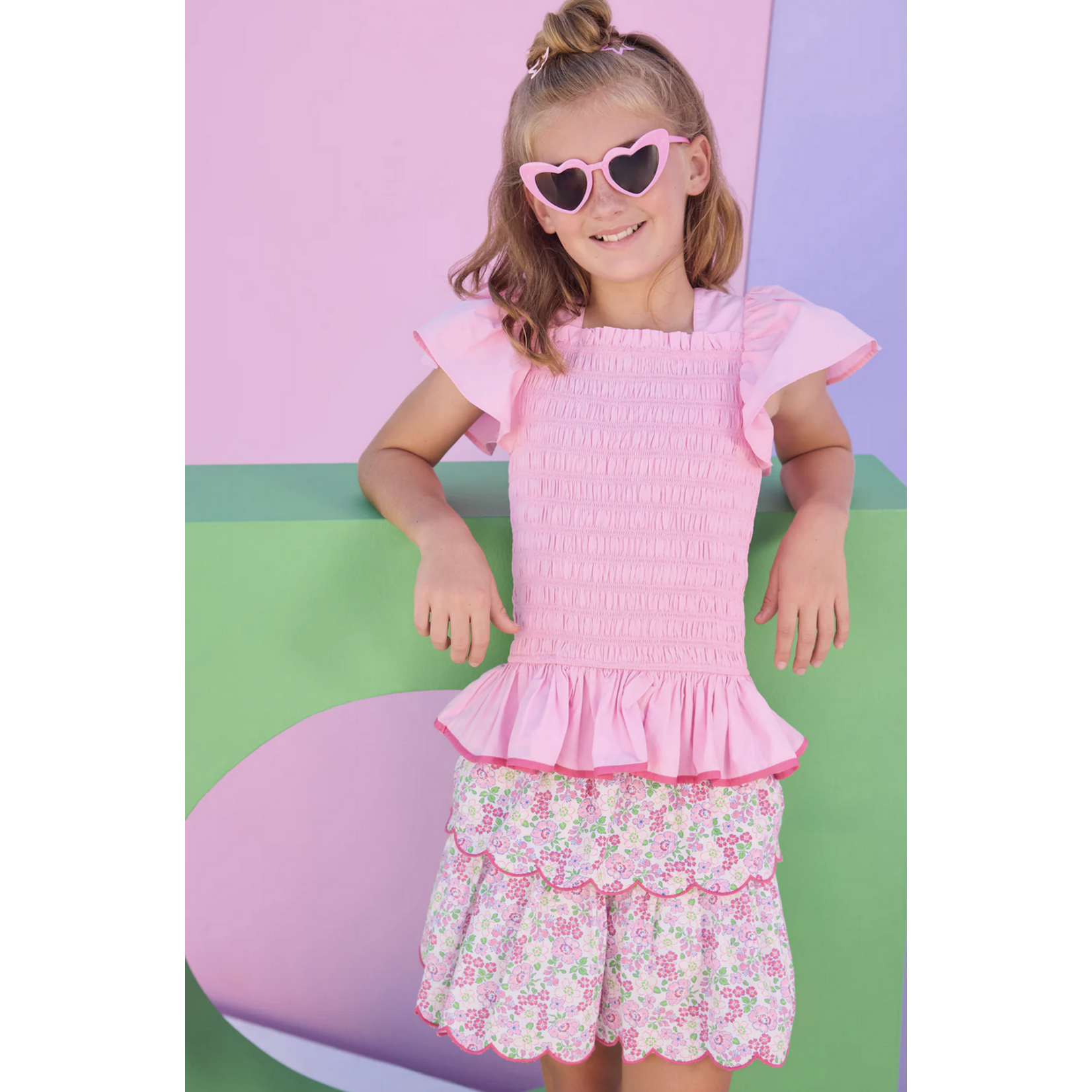 Bisby Bisby Two Tier Skort Pink Bloomsberry