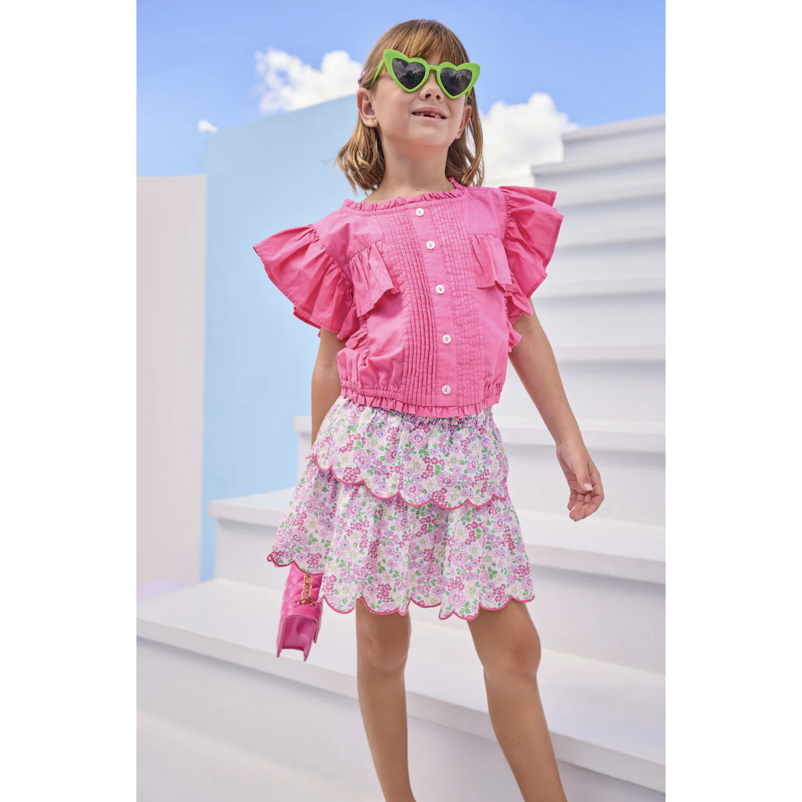 Bisby Bisby Two Tier Skort Pink Bloomsberry