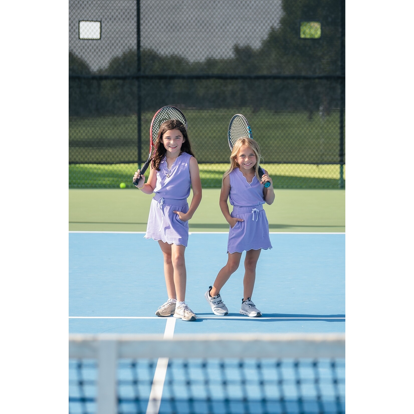 Catalina Prep Catalina Prep Purple Millie Scallop Pima Set