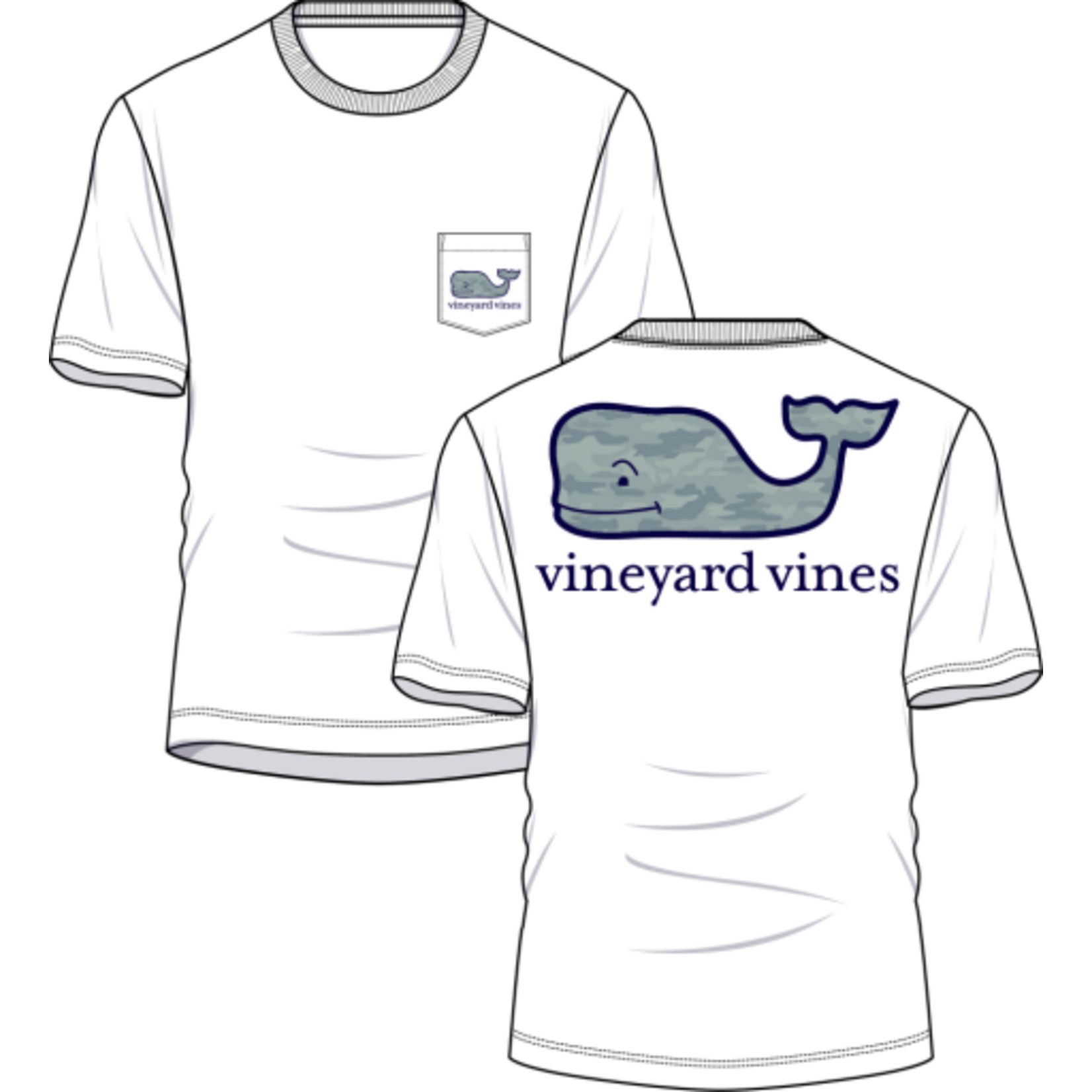 BOYS' WHALE CAMO FILL SS TEE