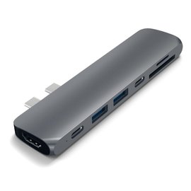 Satechi Satechi Type-C Pro Hub w/ 4K HDMI & Thunderbolt 3<br />
 4K HDMI Video Output<br />
SD and Micro SD card ports<br />
2x USB 3.0 ports