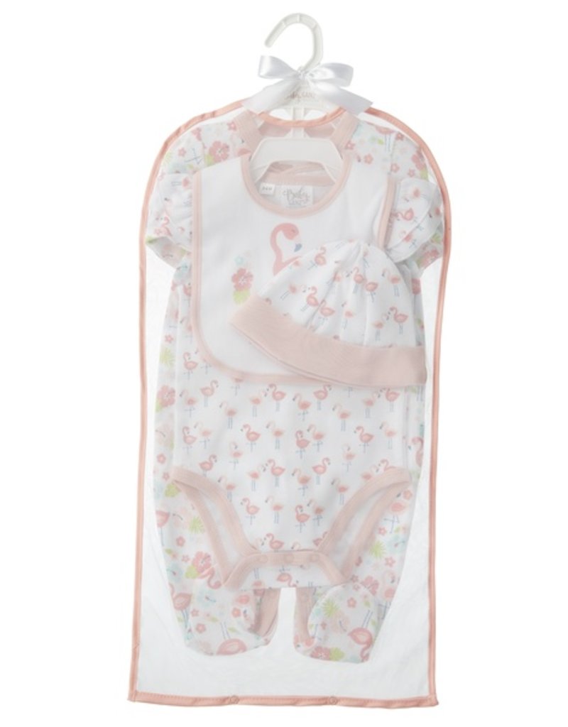 Ganz Cora Flamingo Layette Set (4 pc. set) 3-6 months