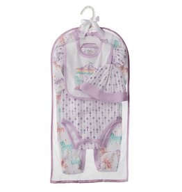 Ganz Carousel Print Layette Set (4 pc. set)