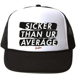 Bubu Youth Whtie/Black Trucker hat - Sicker than your average