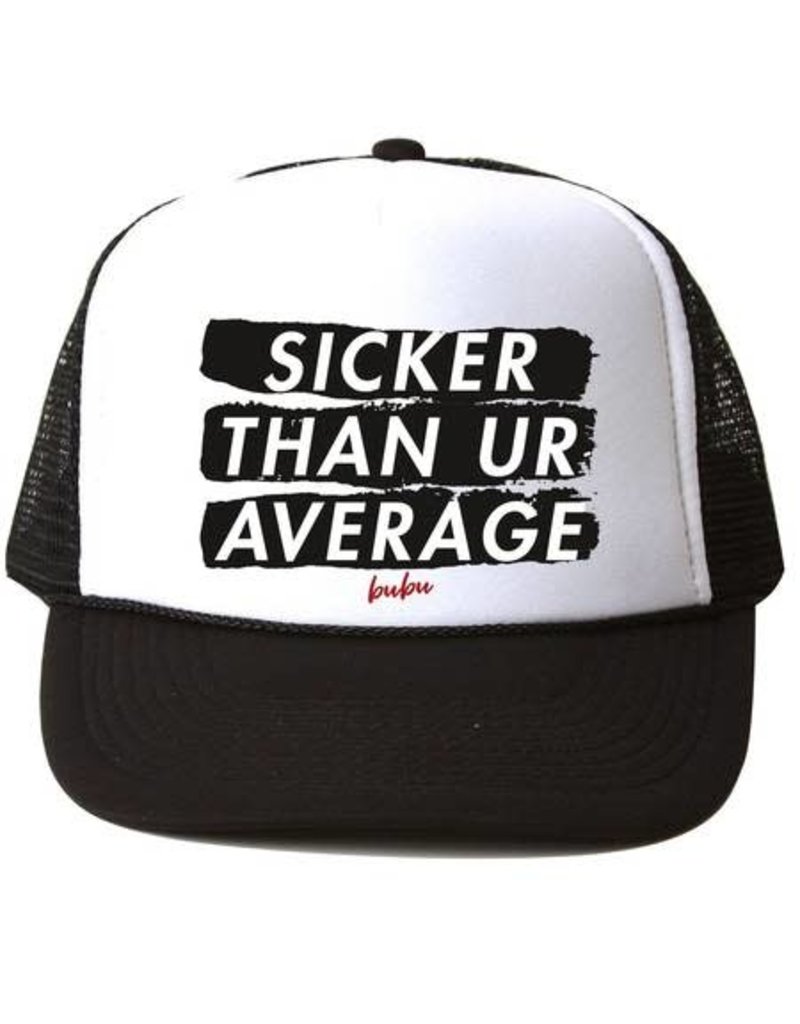 Bubu Youth Whtie/Black Trucker hat - Sicker than your average