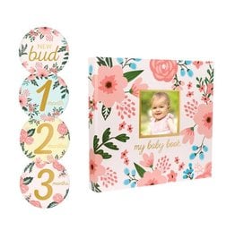 Pearhead Baby's Memory Book & sticker Set: Floral