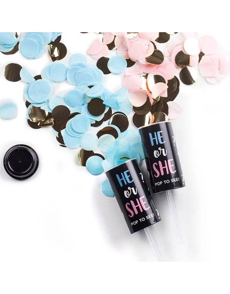 Gender Reveal Confetti Poppers Swanky Babies