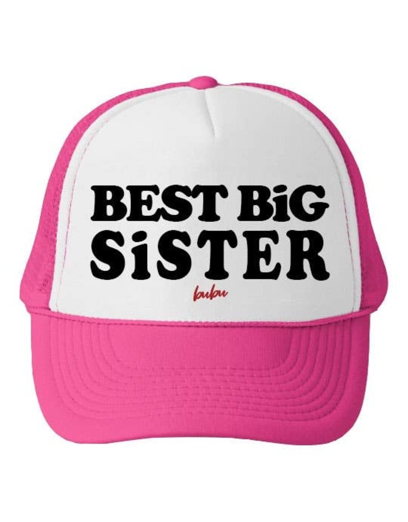 Bubu Youth Pink Trucker hat - Best Big Sister