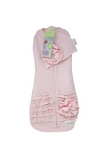 Woombie Woombie Deluxe Swaddle set with ruffles-Pink