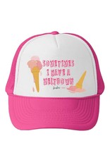 Bubu Youth Pink Trucker hat - Sometimes I have a meltdown