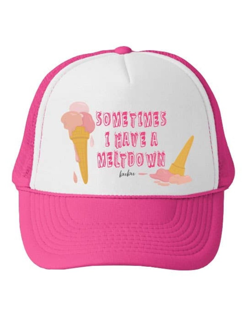 Bubu Youth Pink Trucker hat - Sometimes I have a meltdown