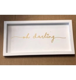 Mud Pie OH DARLING GOLD PLAQUE