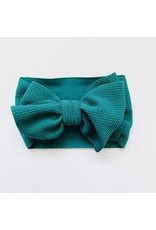 The Sugar House Sugar + Maple headwrap bow- Peacock