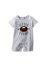 Mud Pie LITTLE CHAMP RAGLAN ONE PIECE 9m