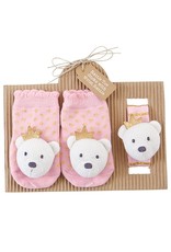 Mud Pie BEAR WRIST RATTLE SOCK SET