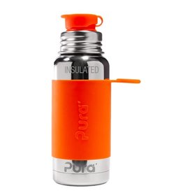 16oz Insulated Sport Bottle -  Orange Sleeve